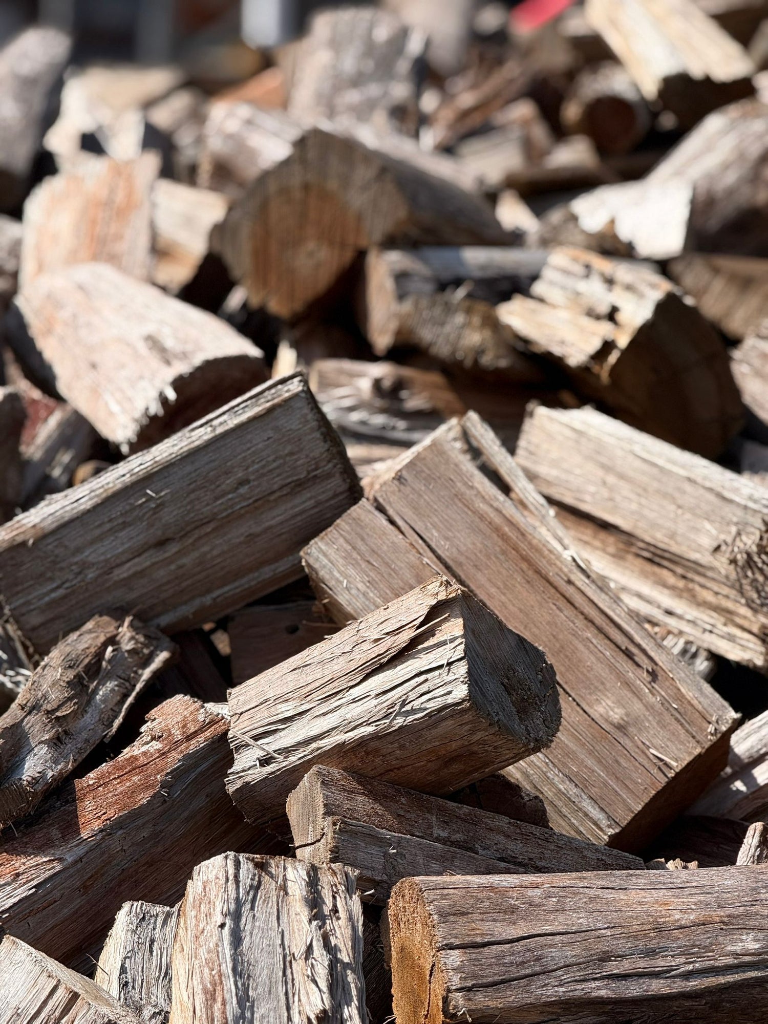Image of a stack of split firewood